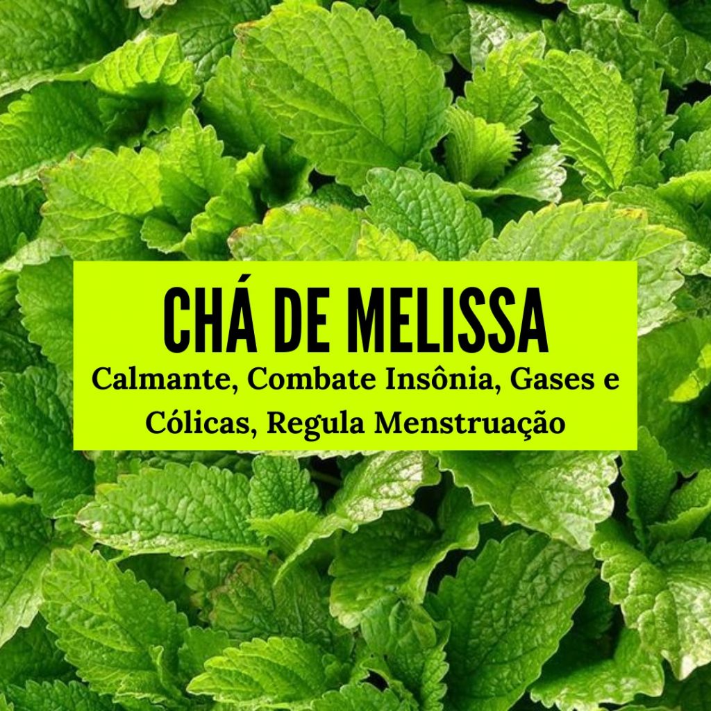 Chá de Melissa Calmante, Combate Insônia, Diminui Gases e Cólicas Intestinais, Regula Menstruação